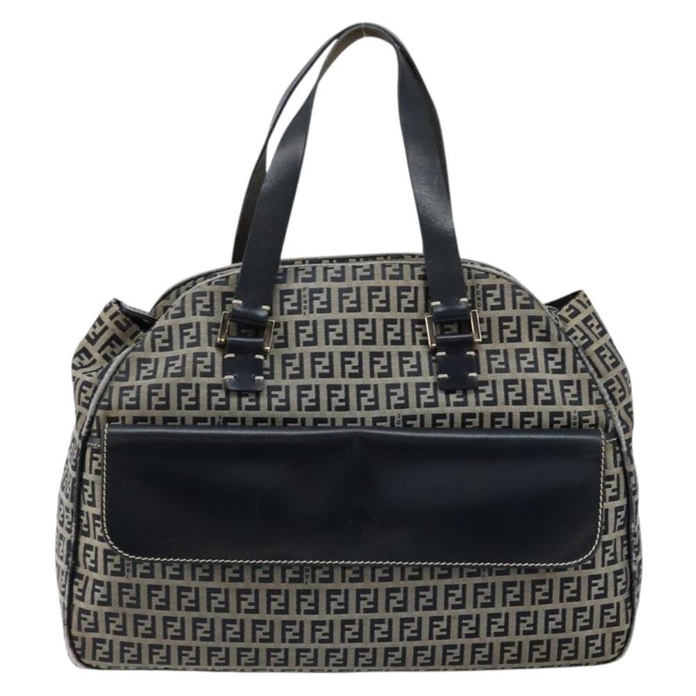 Fendi Zucchino Handbag Navy